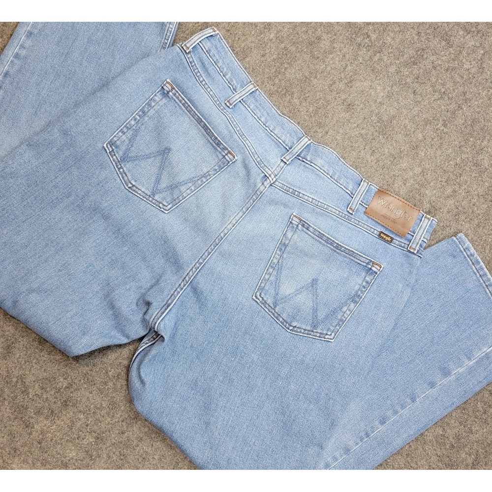 Wrangler Jeans Mens 40x30 Blue Denim Stretch Regular Fit Straight Leg Cowboy